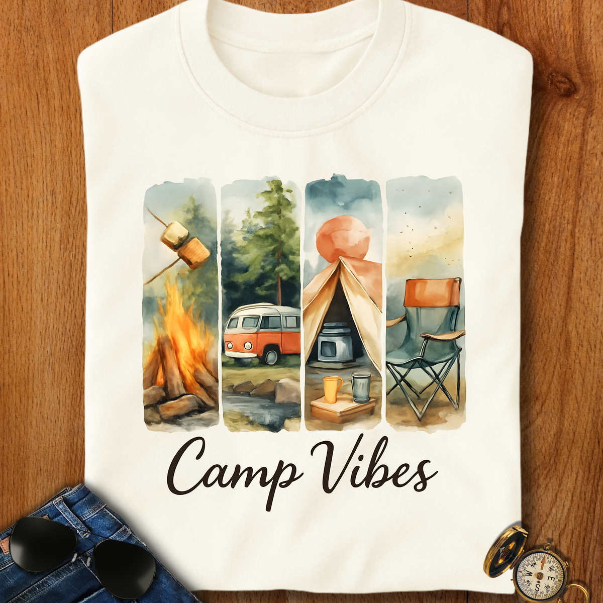 Camp Vibes Camping T-Shirt