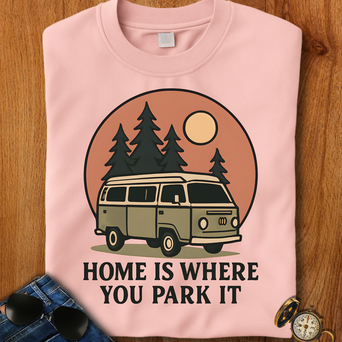 Home is Where You Park It Camping T-Shirt