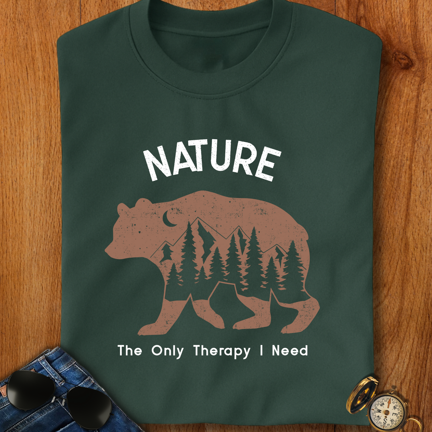 Nature is Therapy Camping T-Shirt