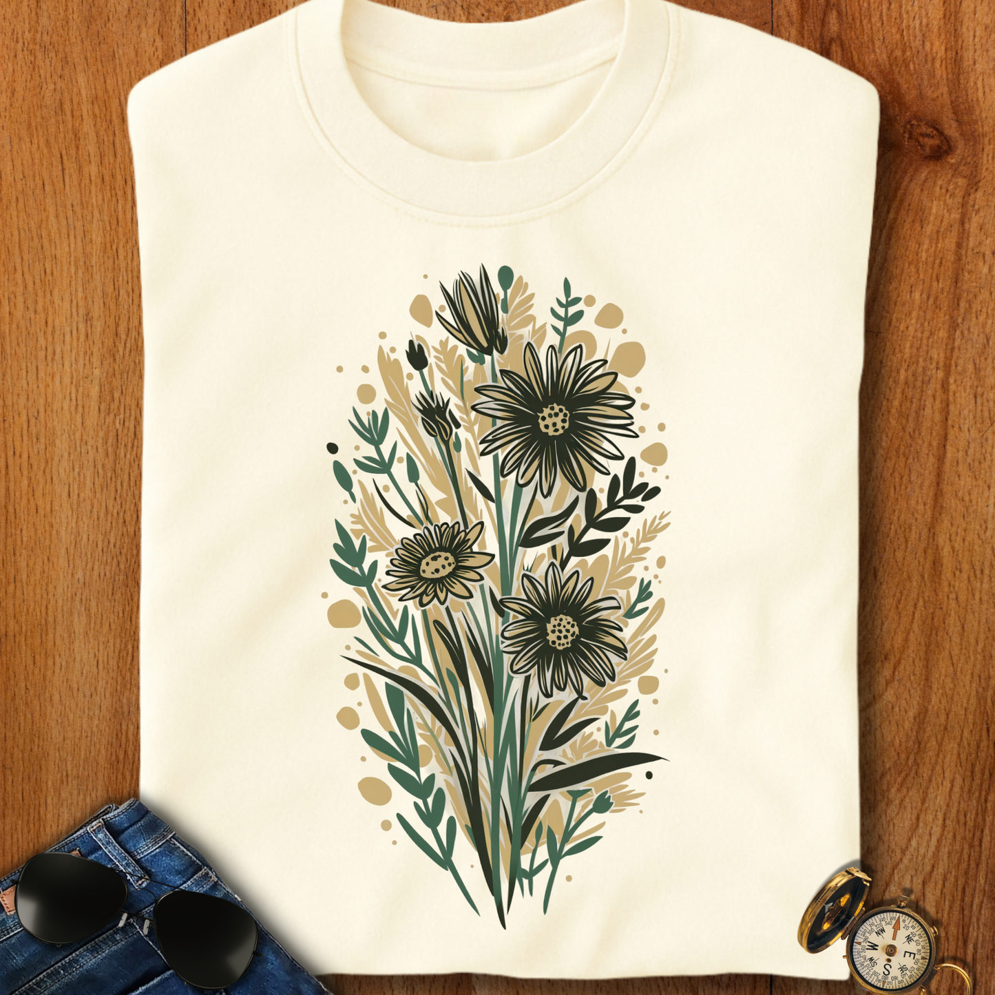 Sunflowers Camping T-Shirt