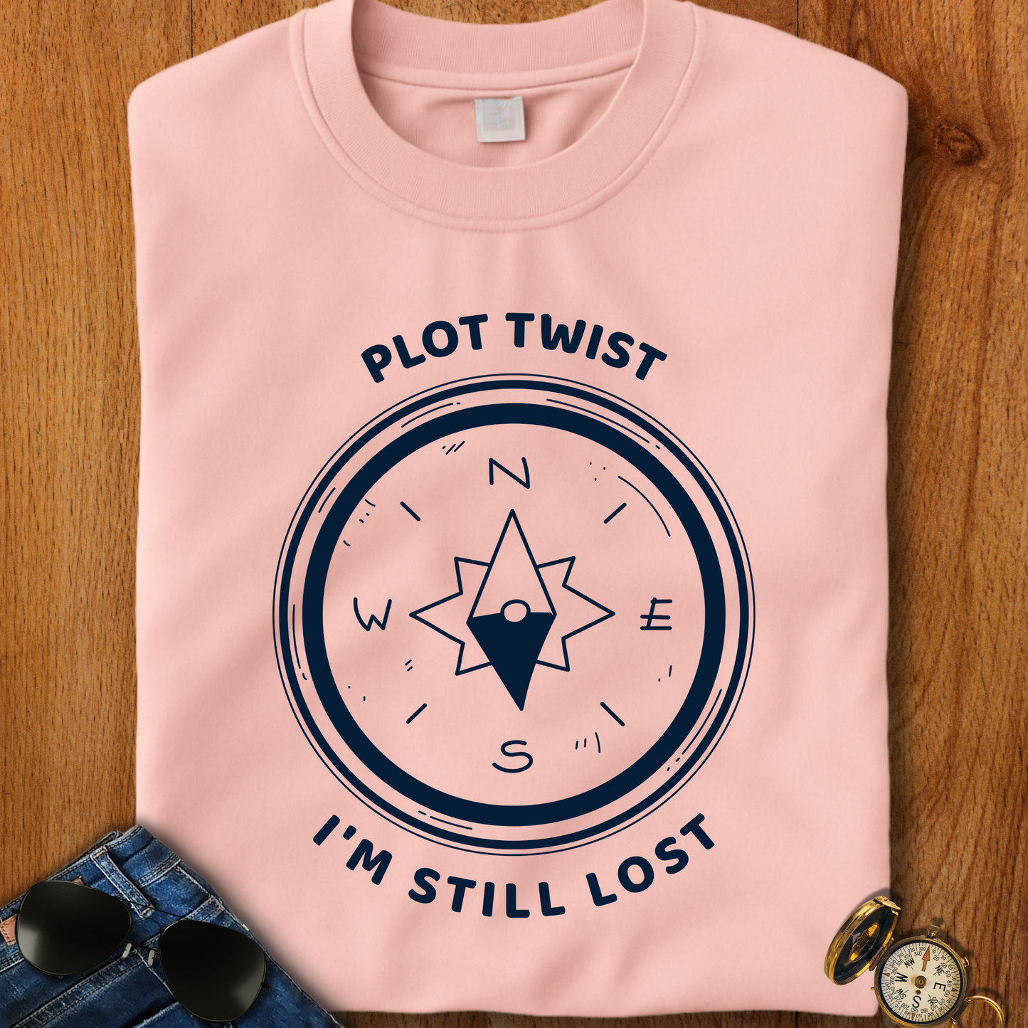Plot Twist Compass Hiking T-Shirt