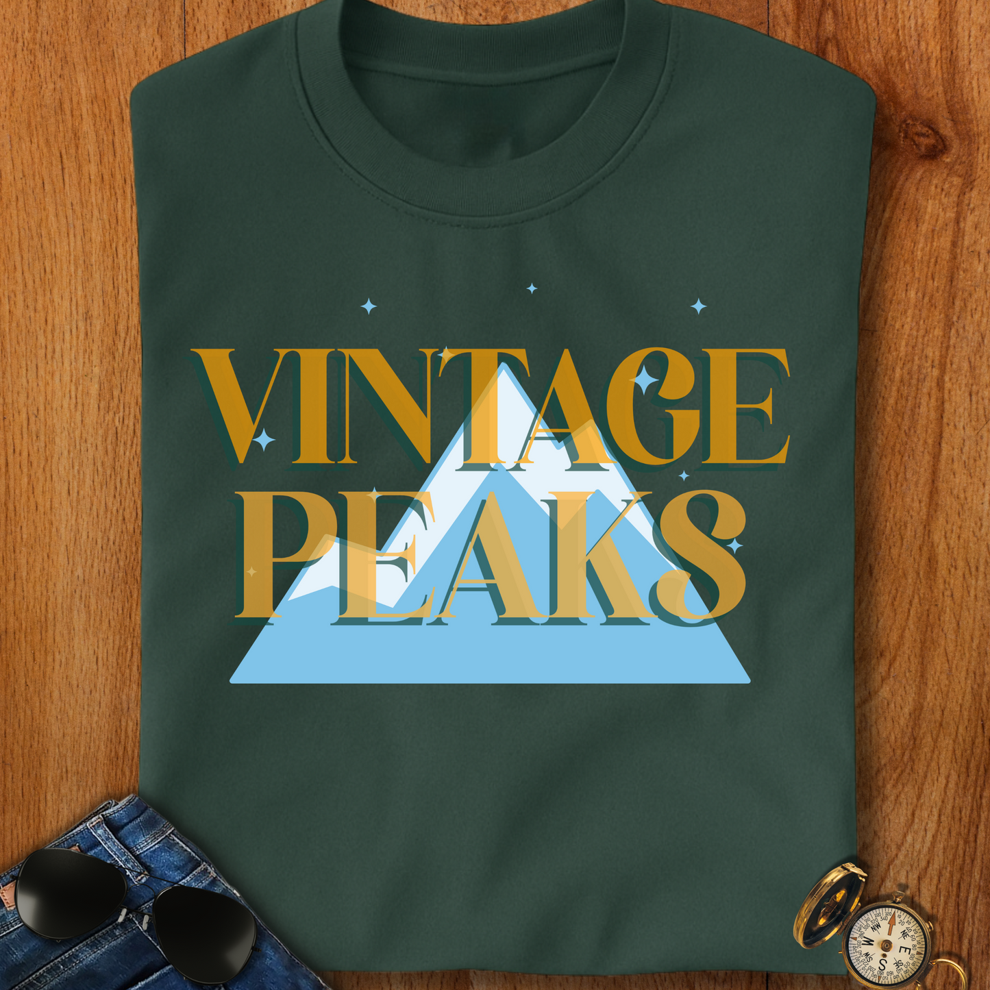 Vintage Peaks Retro Camping T-Shirt