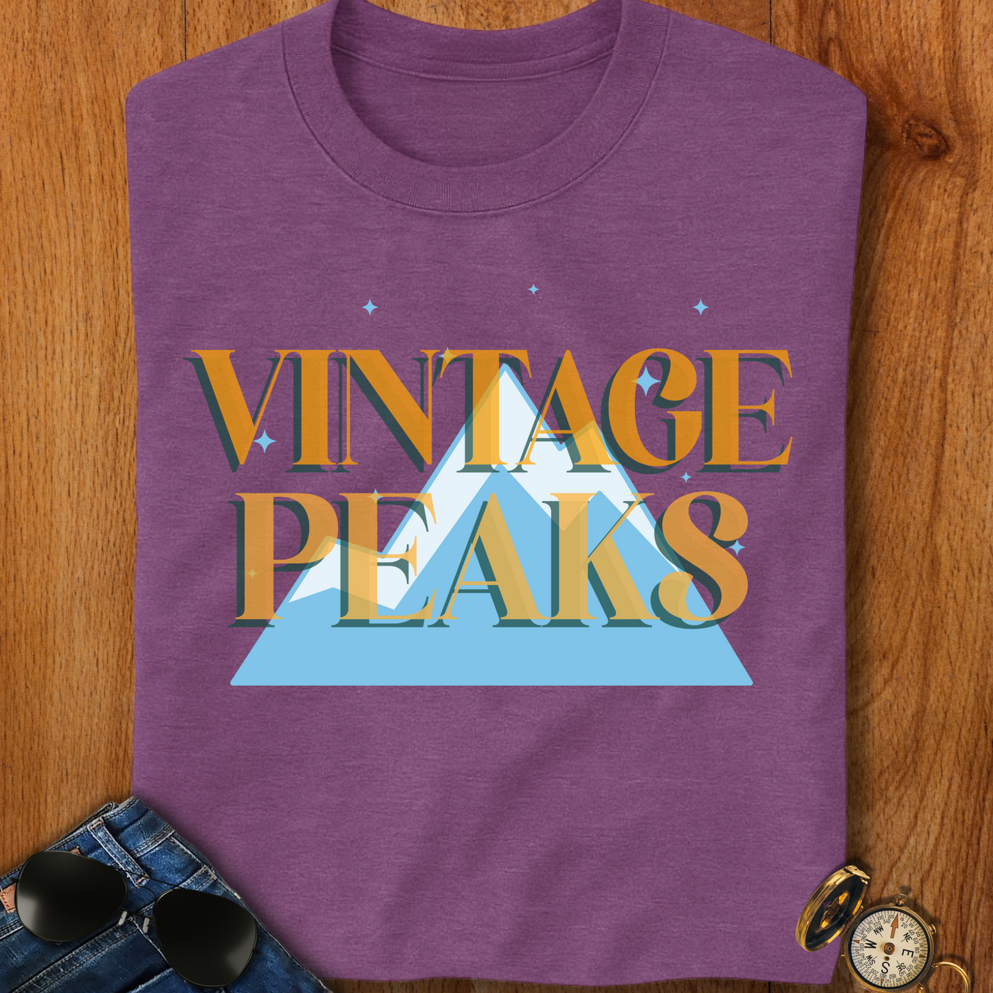 Vintage Peaks Retro Camping T-Shirt