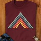 Abstract Mountain with Lines Camping T-Shirt