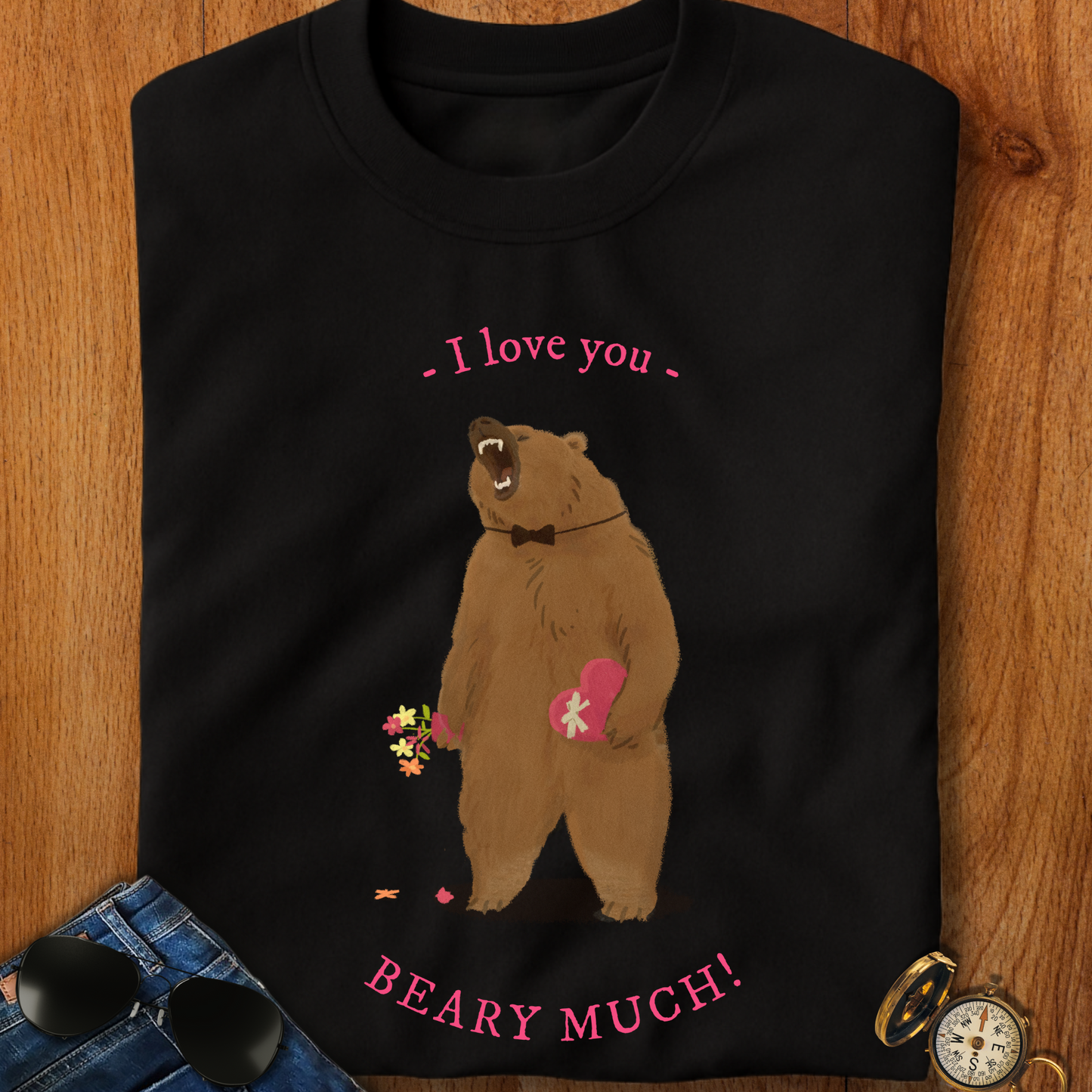 I Love You Bear Pun T-Shirt