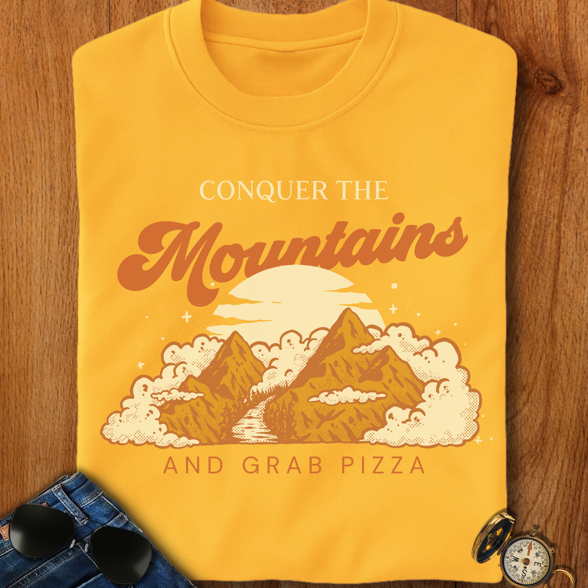 Conquer the Mountains Hiking T-Shirt