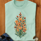 Orange Flowers Camping T-Shirt