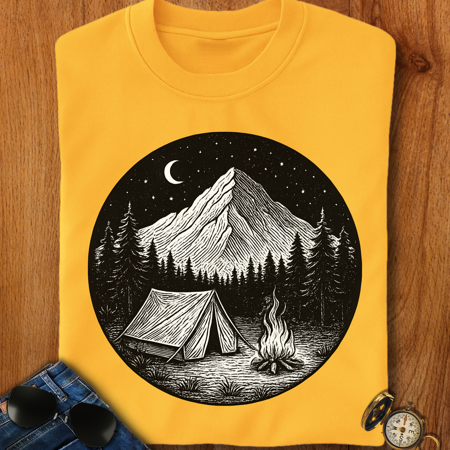 Tent Under the Stars Camping T-Shirt