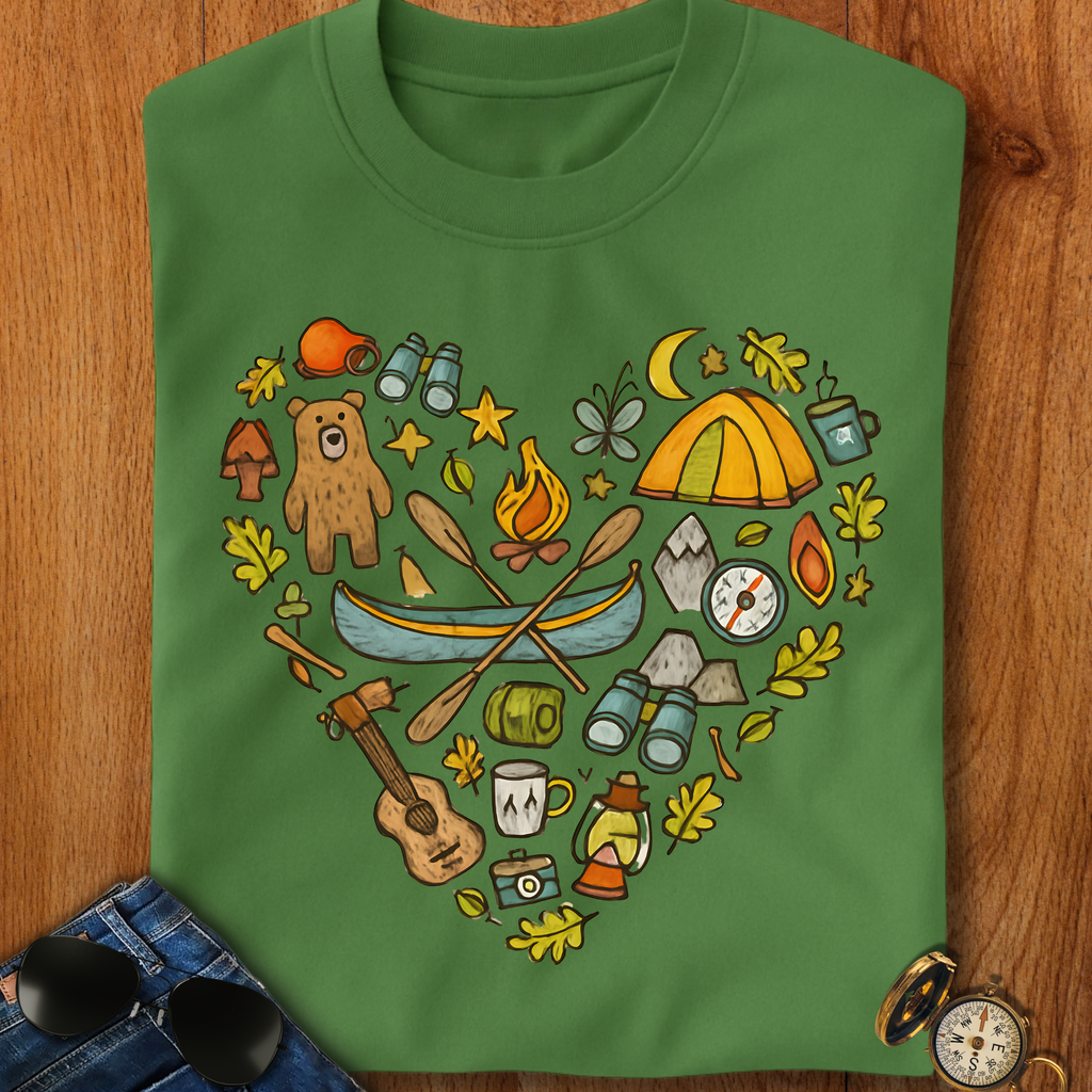 Camping Heart T-Shirt