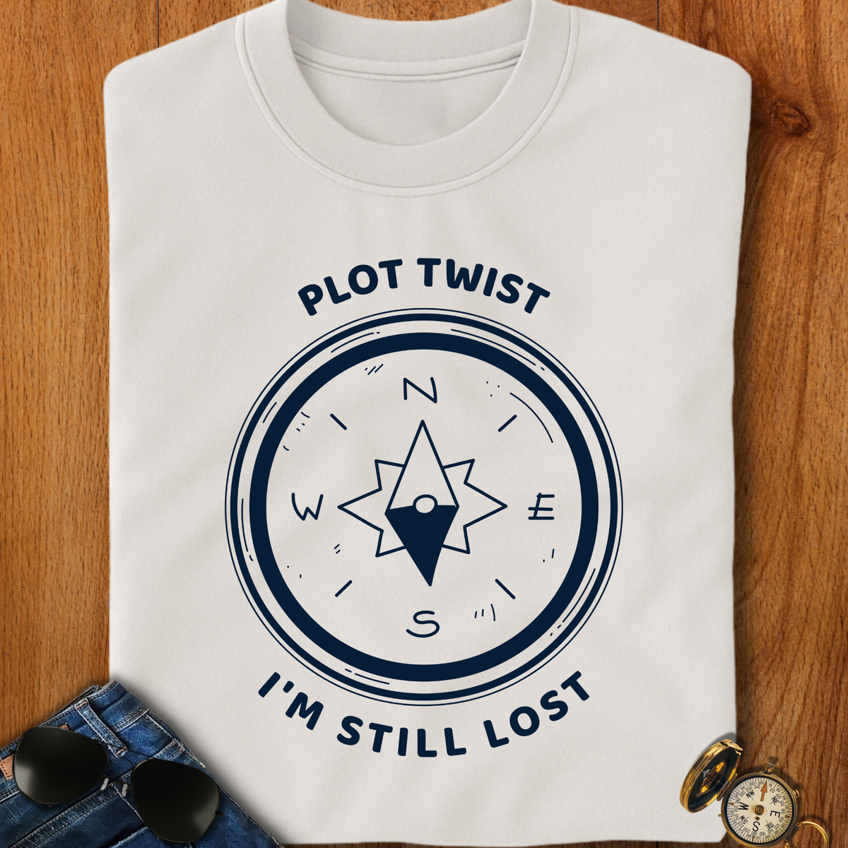 Plot Twist Compass Hiking T-Shirt