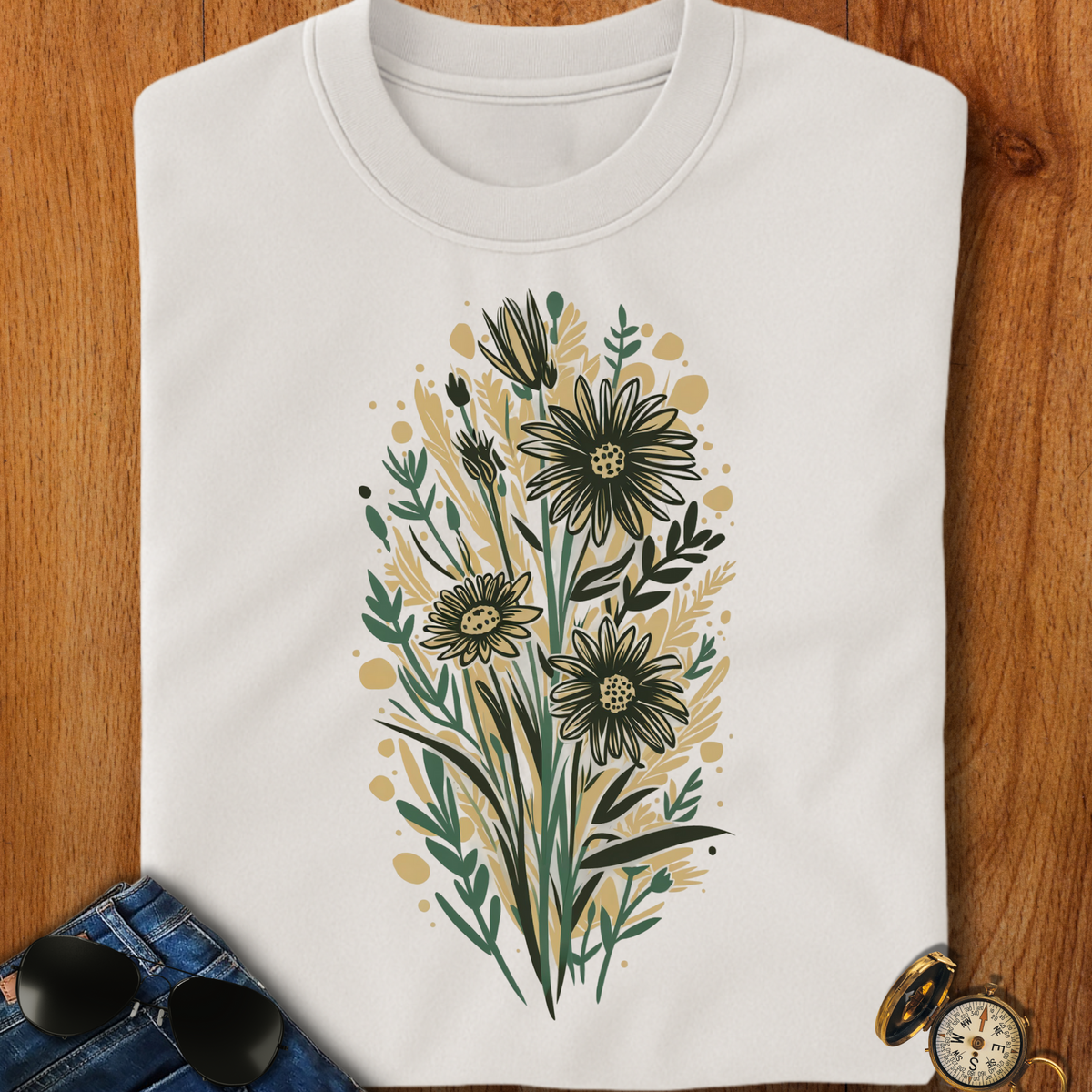 Sunflowers Camping T-Shirt