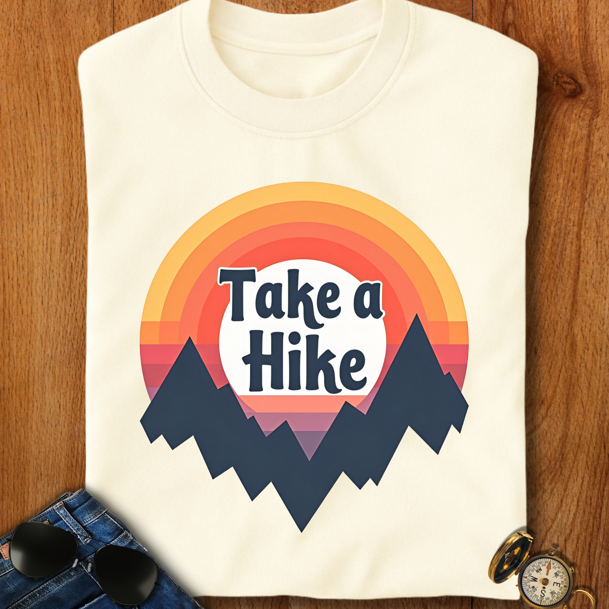 Take a Hike Retro Themed Camping T-Shirt