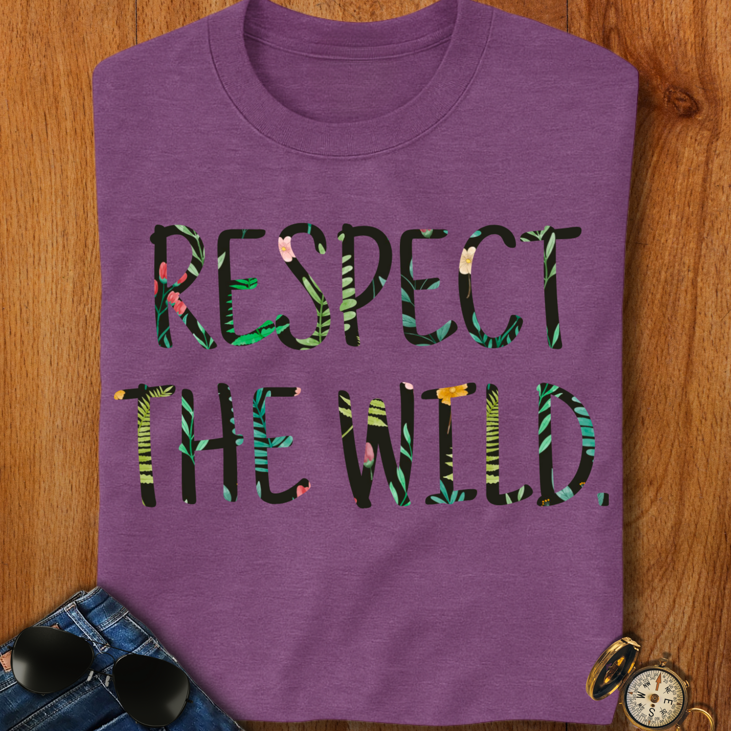 Respect the Wild Hiking, Camping T-Shirt