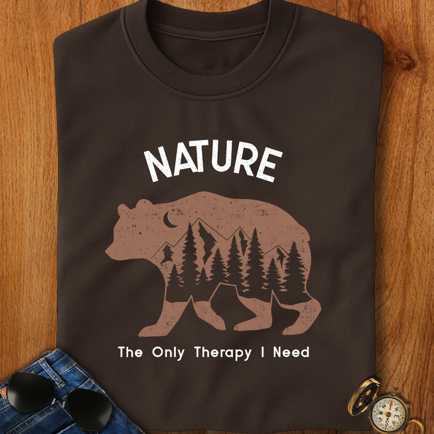 Nature is Therapy Camping T-Shirt
