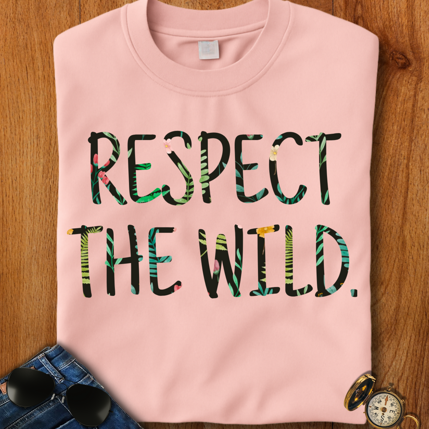 Respect the Wild Hiking, Camping T-Shirt