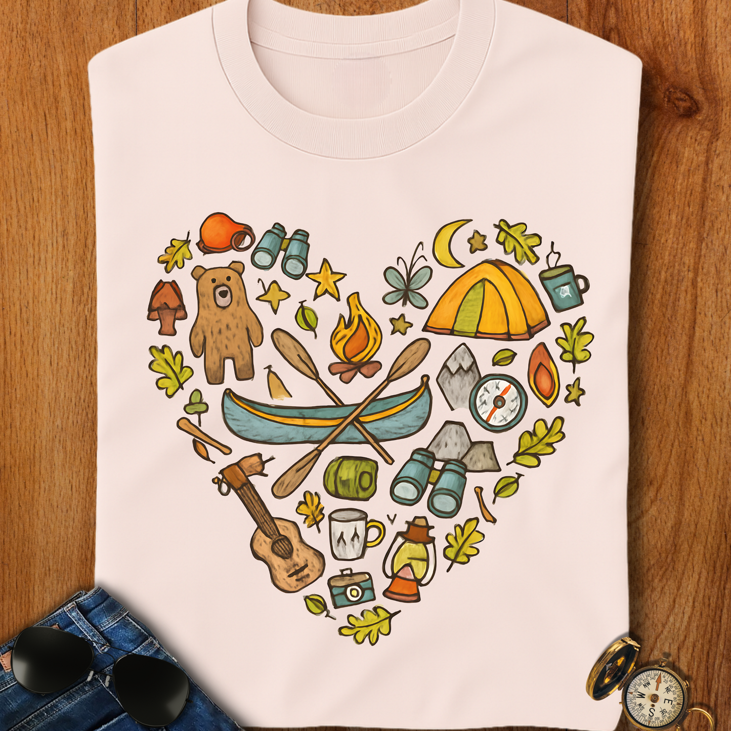 Camping Heart T-Shirt