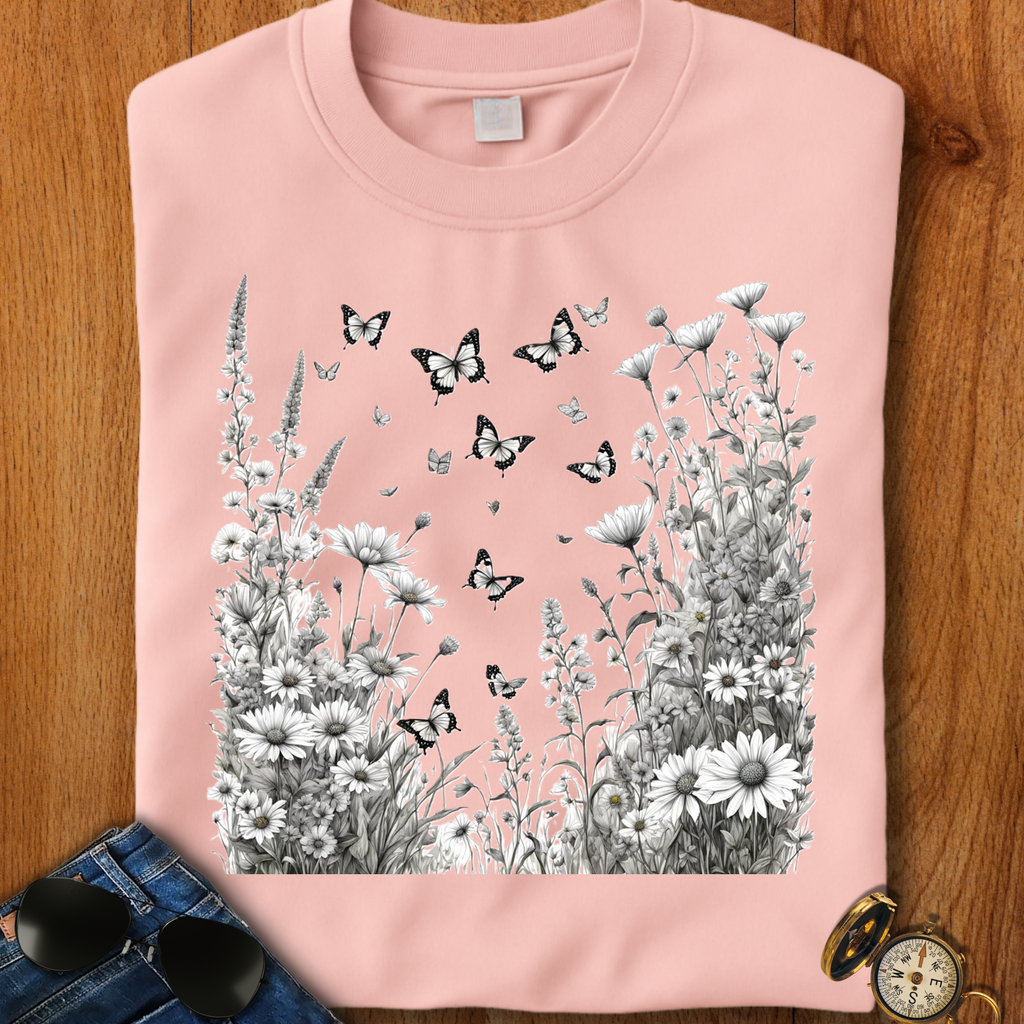 Butterfly Garden Camping T-Shirt