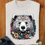 Floral Brown Bear T-Shirt