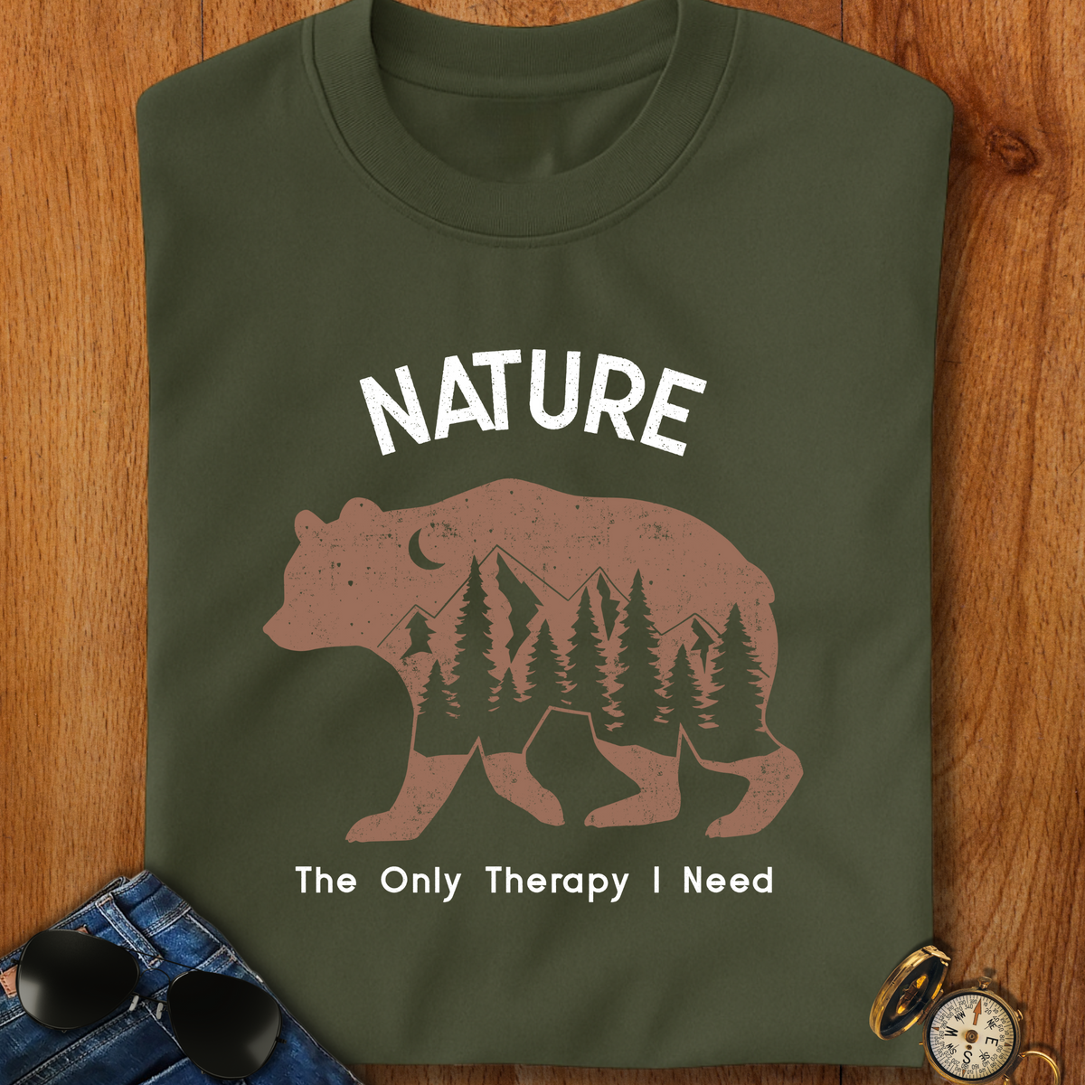 Nature is Therapy Camping T-Shirt