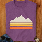 Abstract Retro Mountain Backpacking T-Shirt