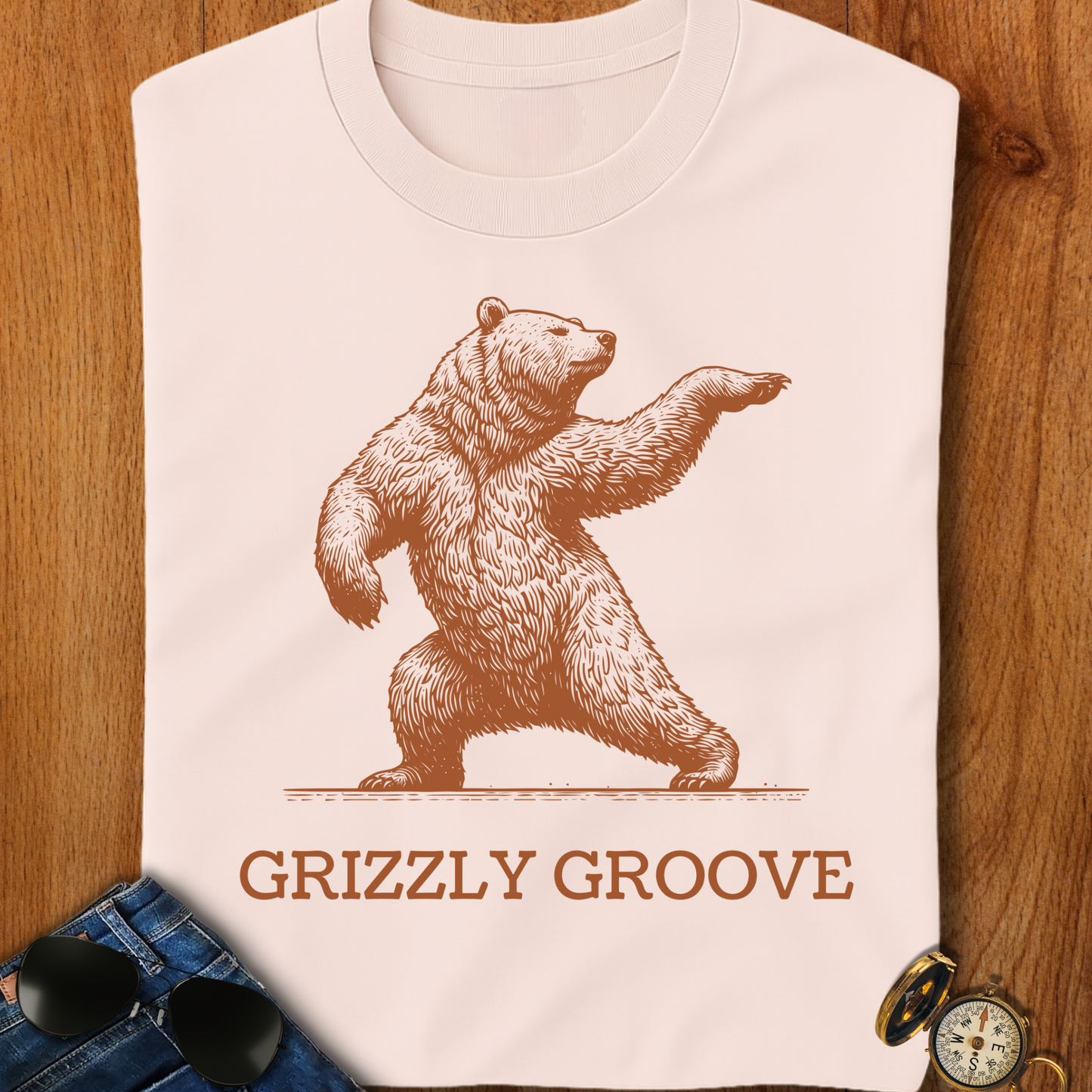 Grizzly Groove Hiking, Camping, Backpacking T-Shirt