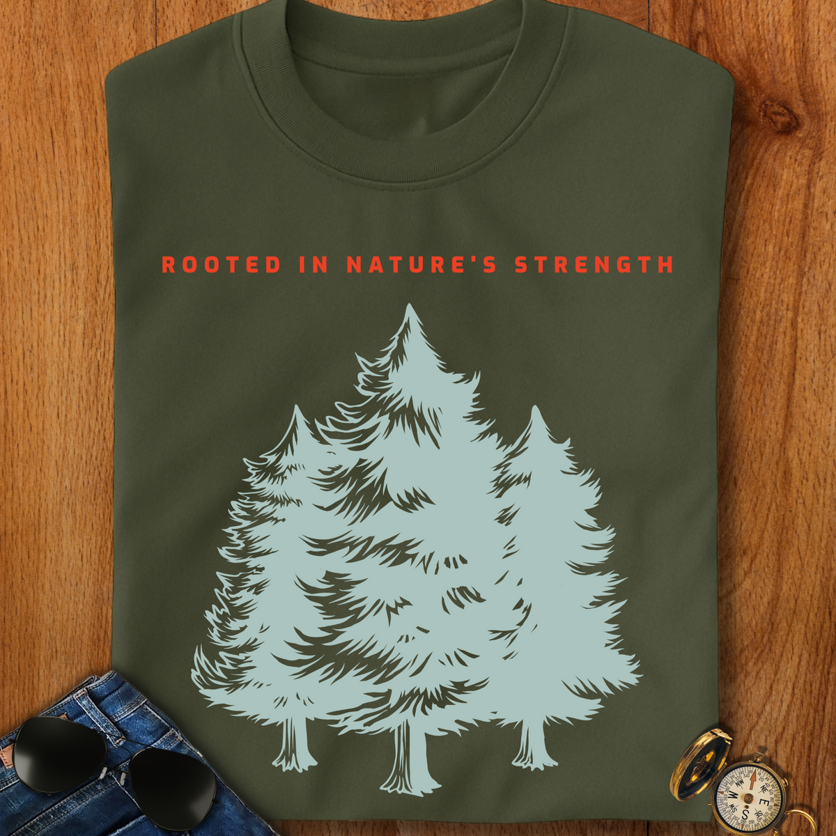 Rooted in Nature's Strength Hiking T-Shirt