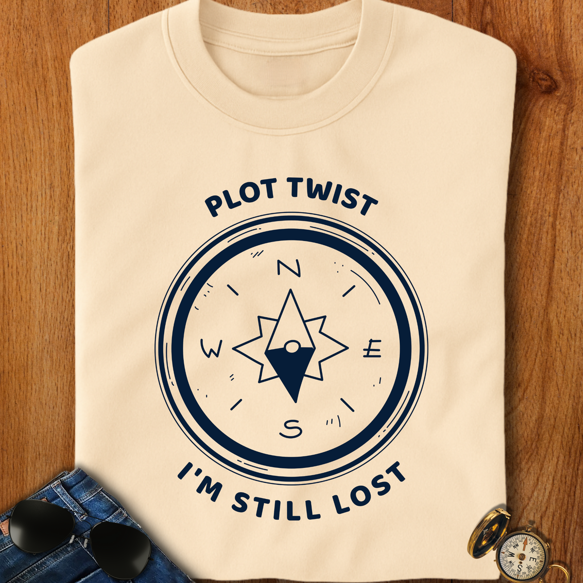 Plot Twist Compass Hiking T-Shirt
