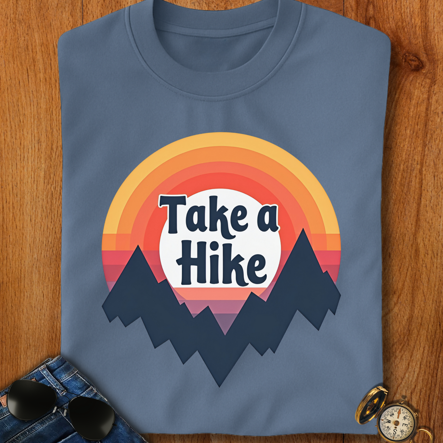 Take a Hike Retro Themed Camping T-Shirt