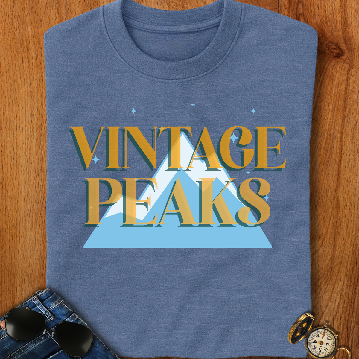 Vintage Peaks Retro Camping T-Shirt