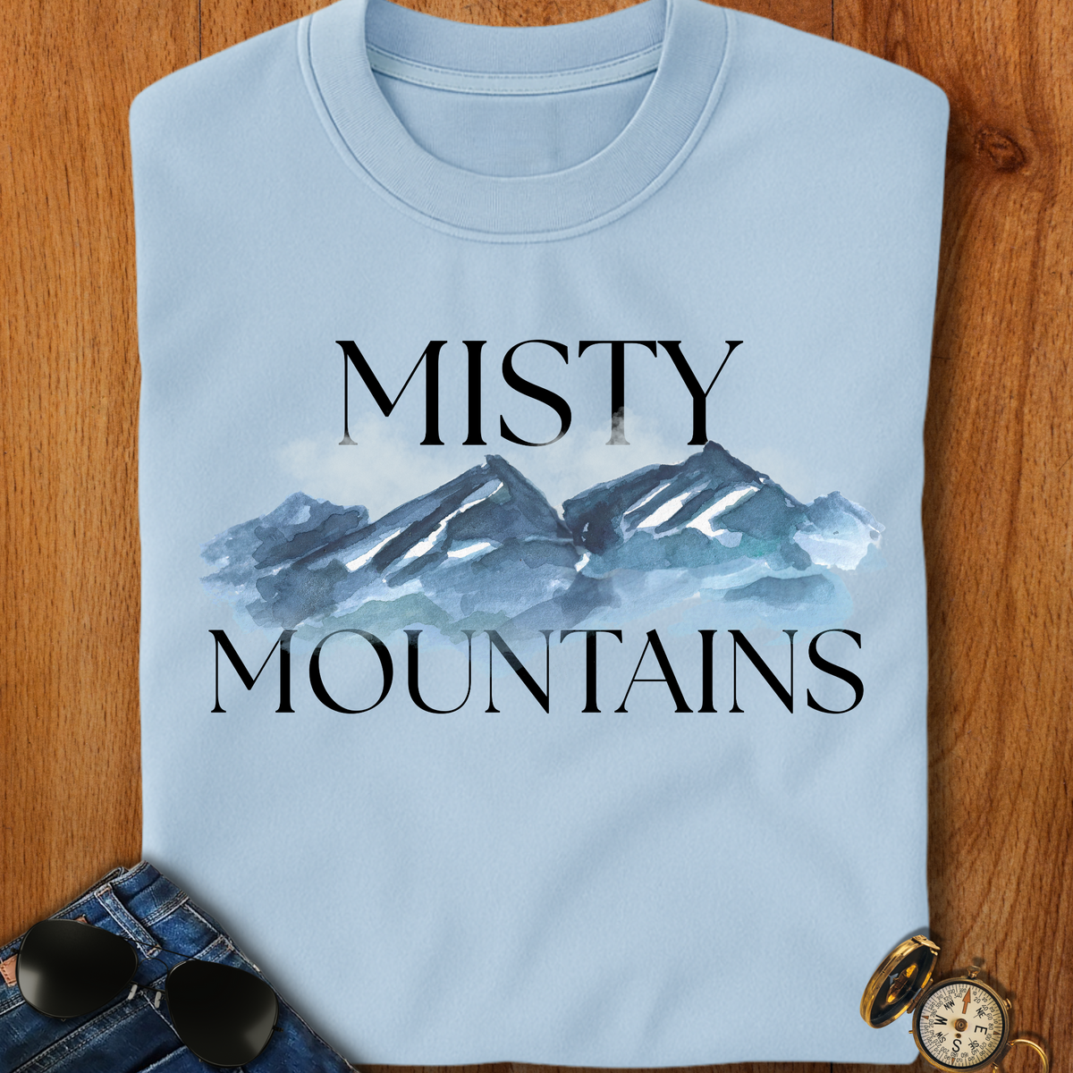 Misty Mountains Hiking, Camping, Backpacking T-Shirt
