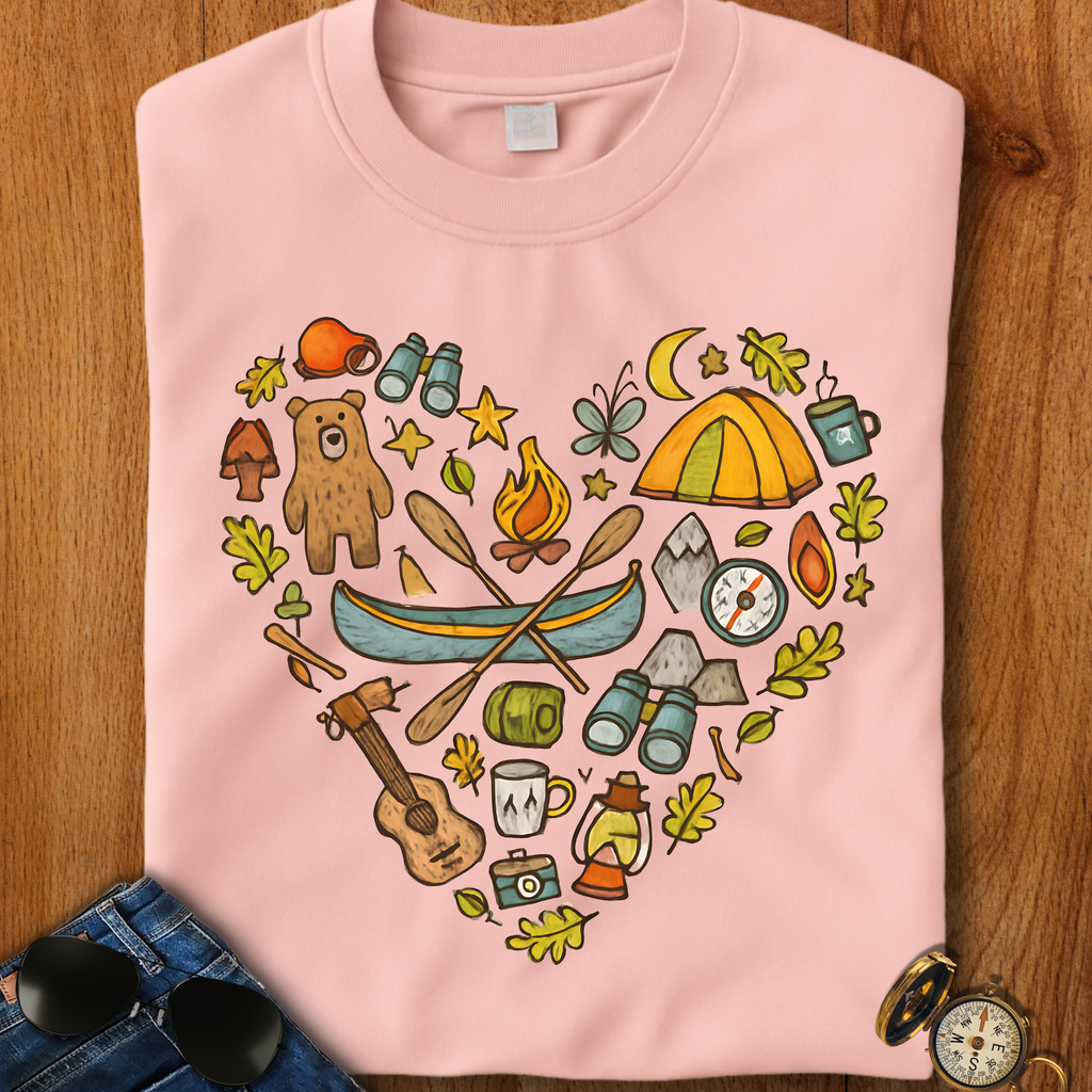 Camping Heart T-Shirt