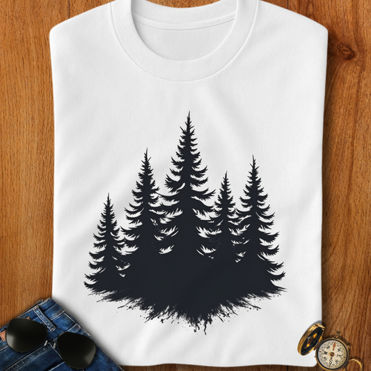 Distressed Pine Camping T-Shirt