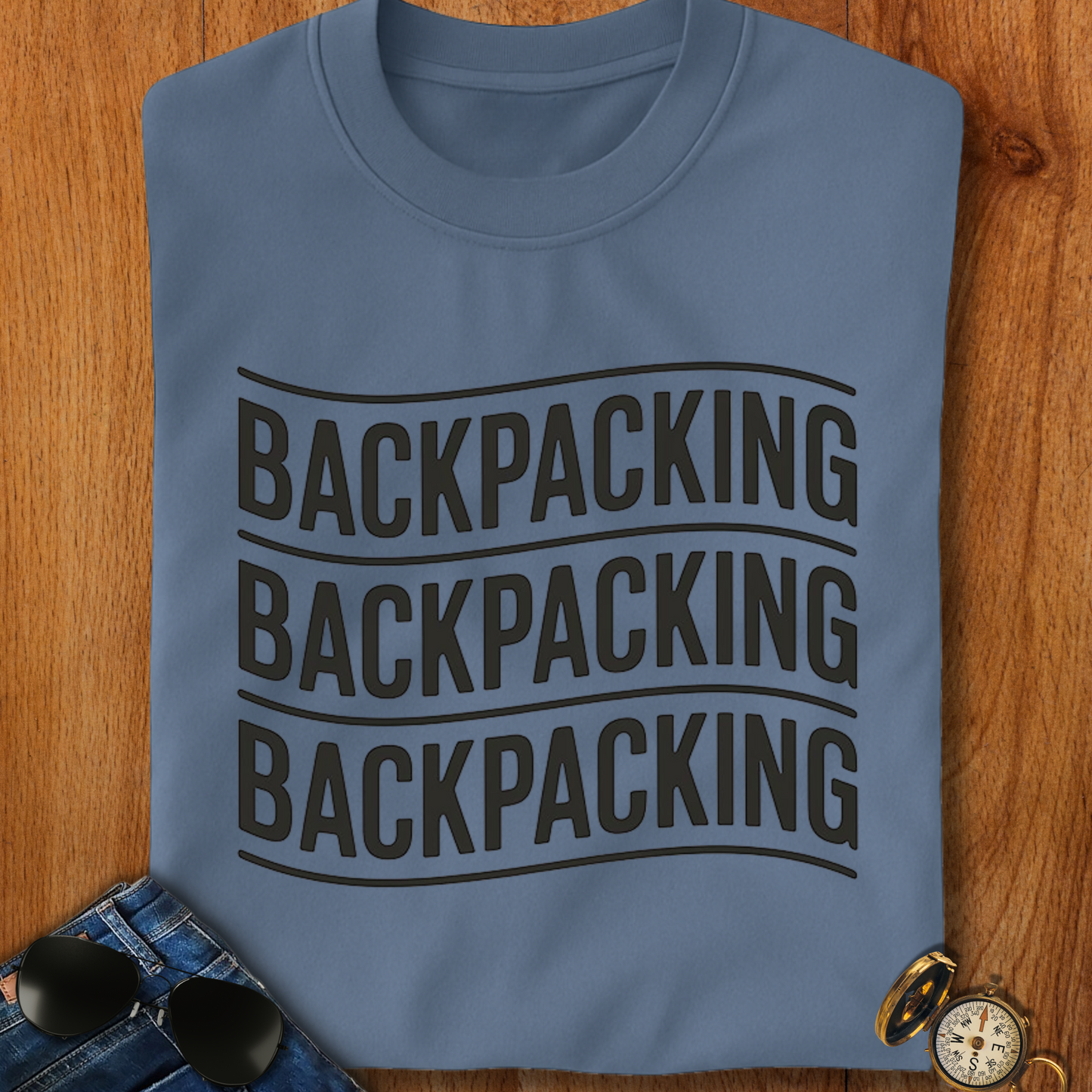 Backpacking Text T-Shirt