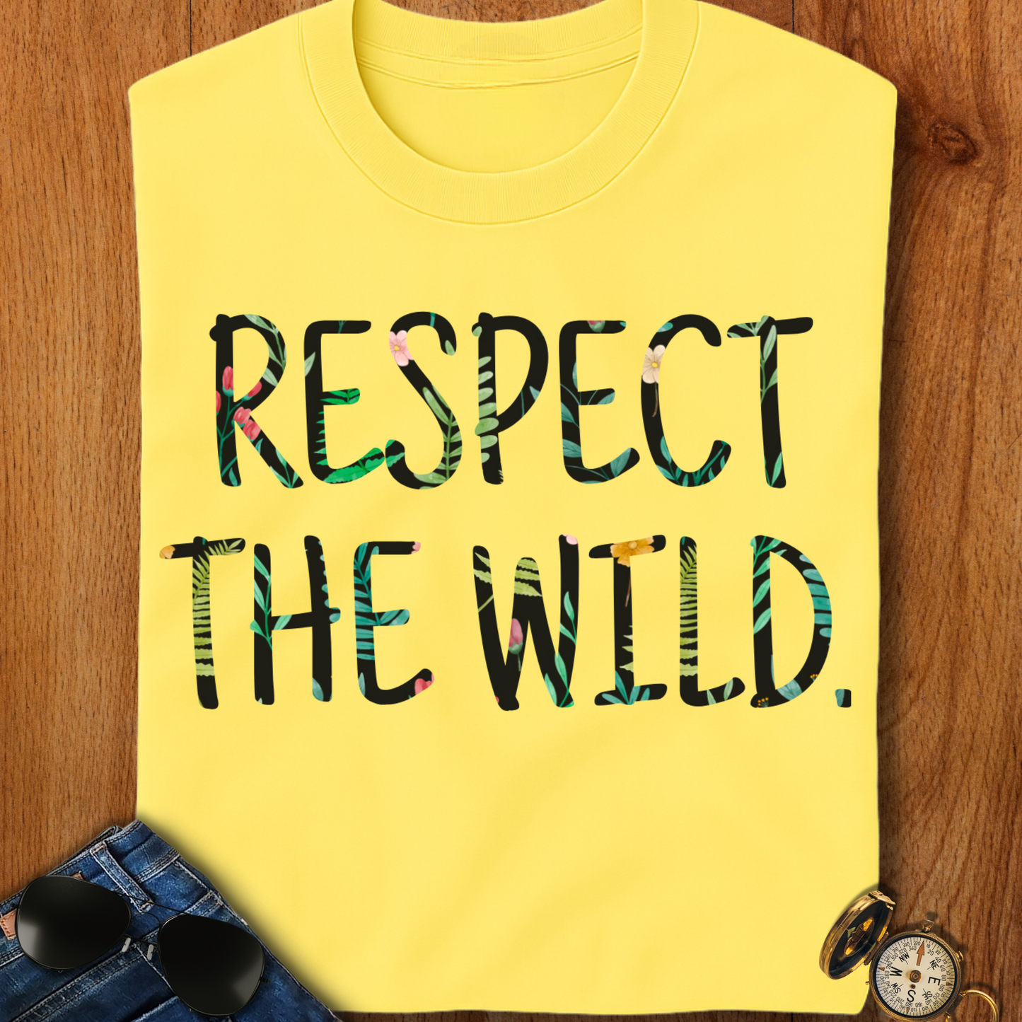 Respect the Wild Hiking, Camping T-Shirt