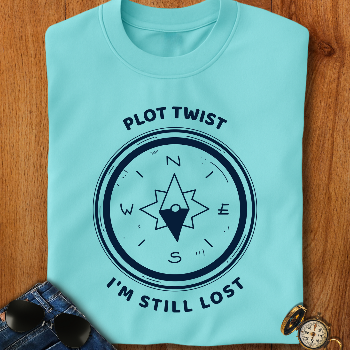 Plot Twist Compass Hiking T-Shirt