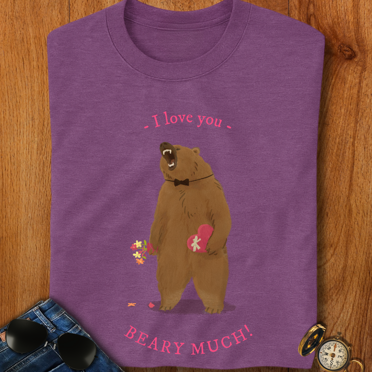 I Love You Bear Pun T-Shirt