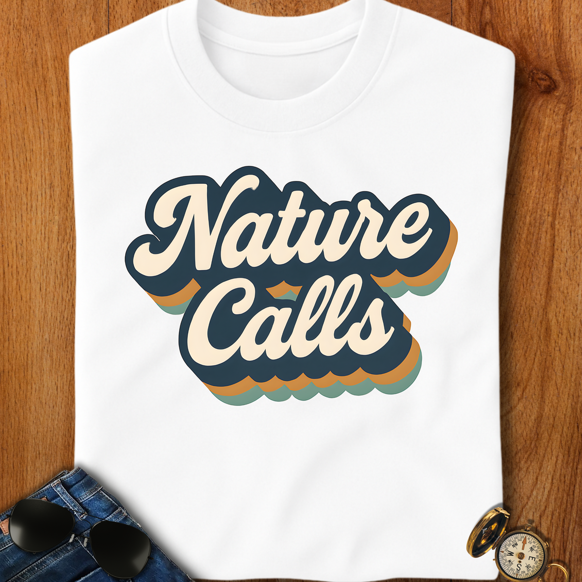 Nature Calls Retro Hiking T-Shirt