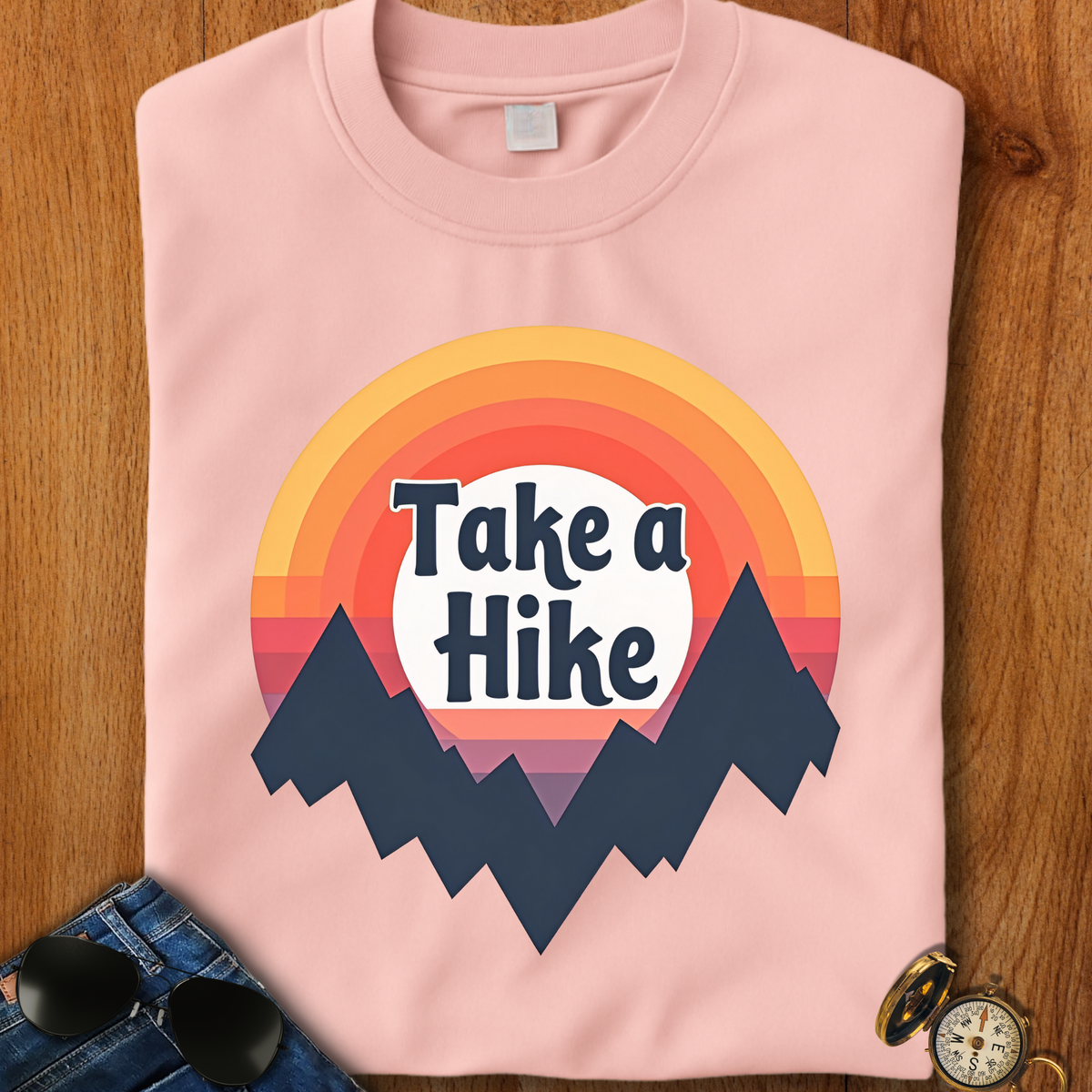 Take a Hike Retro Themed Camping T-Shirt