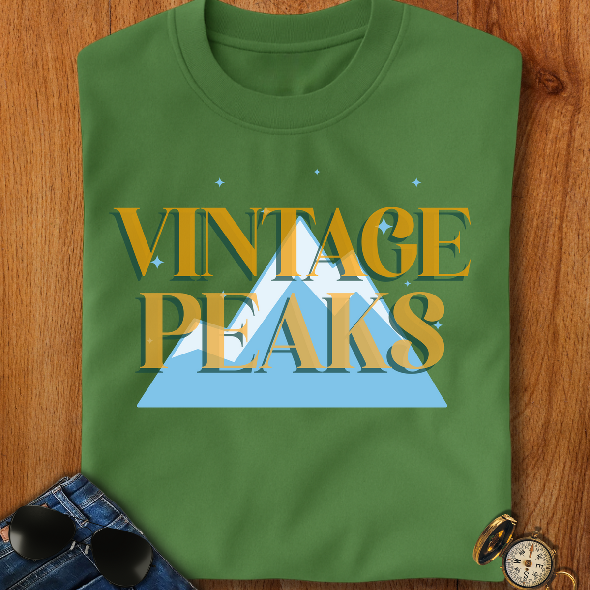 Vintage Peaks Retro Camping T-Shirt