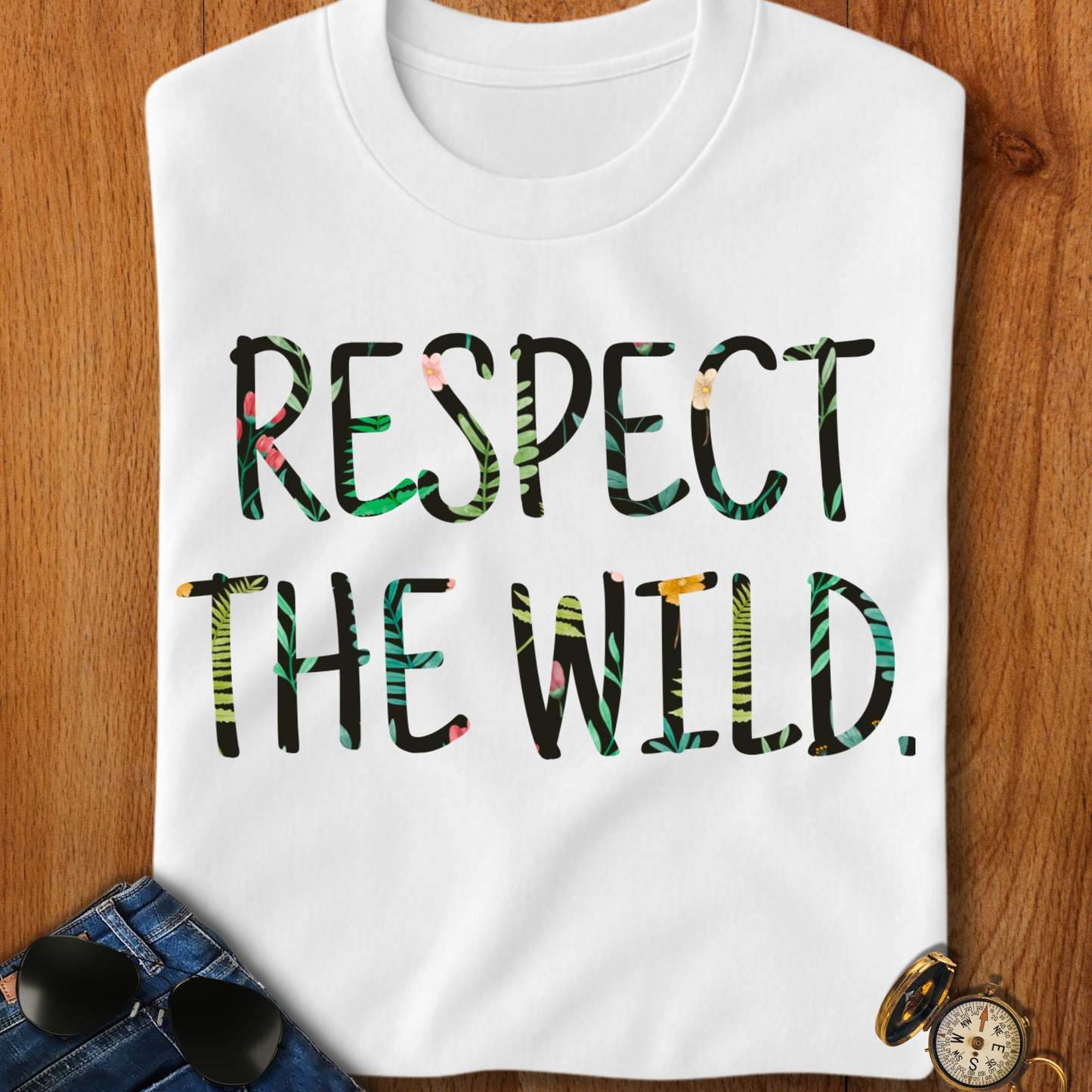 Respect the Wild Hiking, Camping T-Shirt