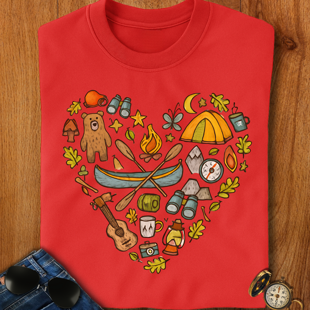 Camping Heart T-Shirt