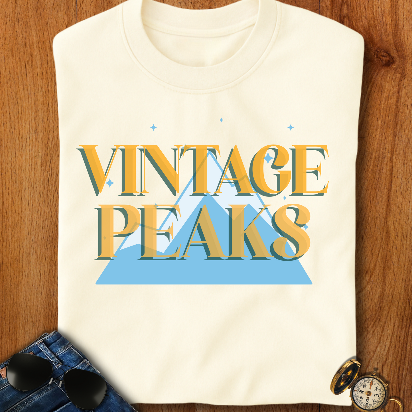 Vintage Peaks Retro Camping T-Shirt