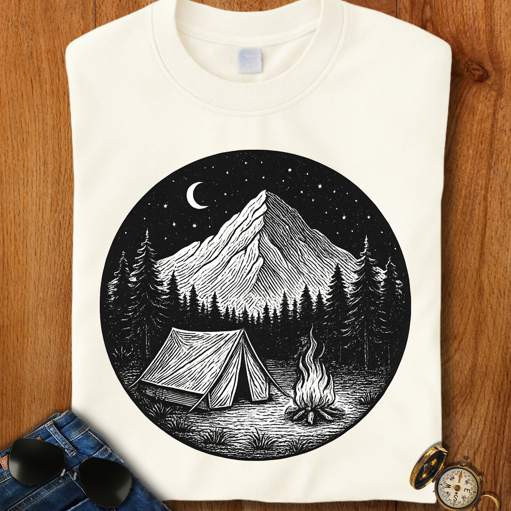 Tent Under the Stars Camping T-Shirt