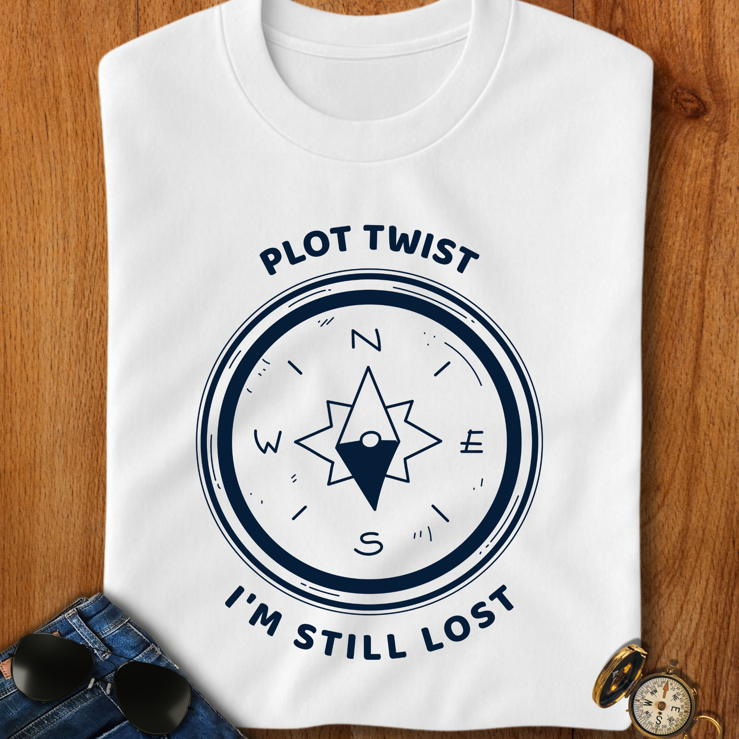 Plot Twist Compass Hiking T-Shirt