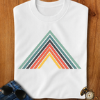 Abstract Mountain with Lines Camping T-Shirt