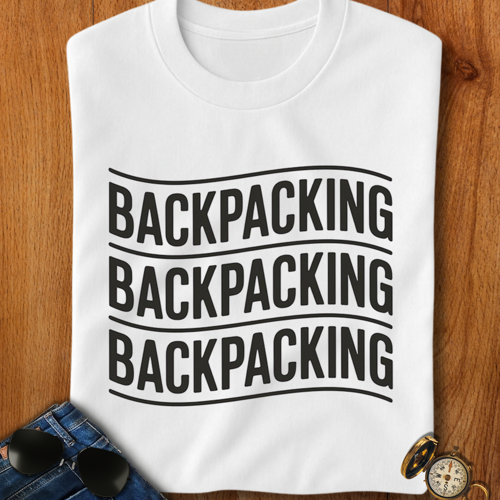 Backpacking Text T-Shirt