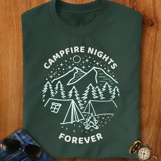 Campfire Nights Forever Camping T-Shirt