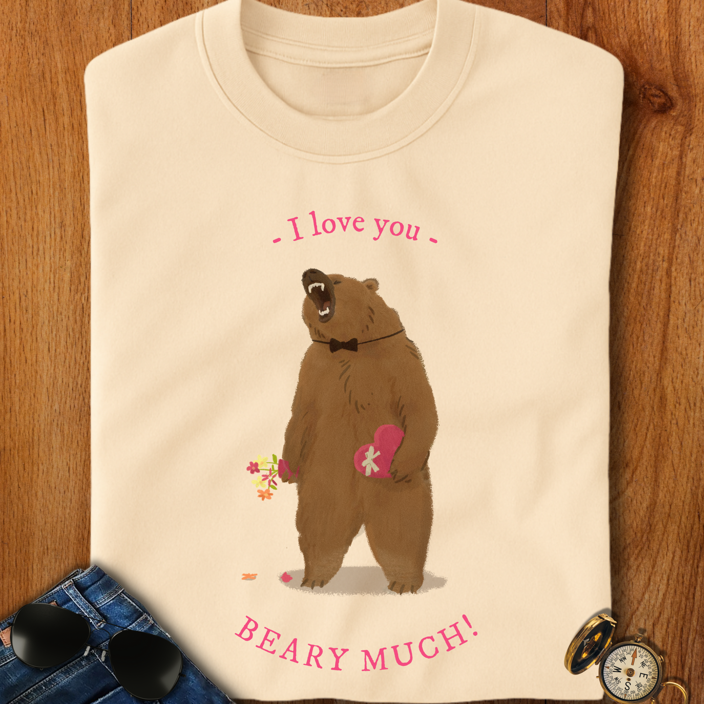 I Love You Bear Pun T-Shirt