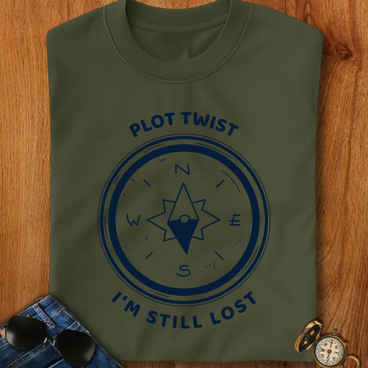 Plot Twist Compass Hiking T-Shirt