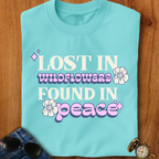 Lost in Wild Flowers, Found in Peace floral T-Shirt